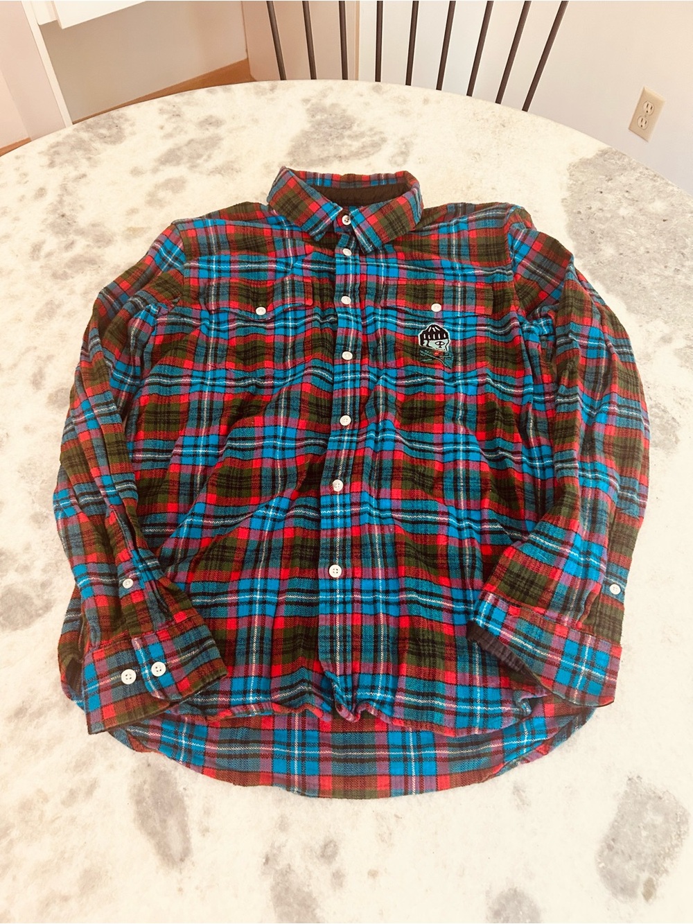 Men's Dark Seas Flannel Shirt Size Medium